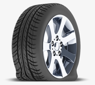 Flat Tyre - Flat Tire Png, Transparent Png, Transparent PNG