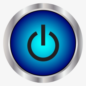 Blue Power Button Icon, HD Png Download, Transparent PNG