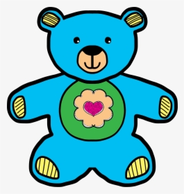 Blue Teddy Bear Clip Arts - Teddy Bear For Drawing, HD Png Download, Transparent PNG