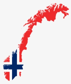 Norway, Country, Europe, Flag, Borders, Map, Nation - Norway Map Flag, HD Png Download, Transparent PNG