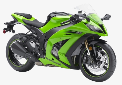 Kawasaki Ninja Zx10r Sport Bike Png Image - Kawasaki Ninja Green Colour, Transparent Png, Transparent PNG