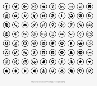 Contact And Social Media Icons, HD Png Download, Transparent PNG