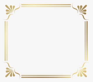Golden Square Frame Png Picture - Border Background Design For Certificate, Transparent Png, Transparent PNG
