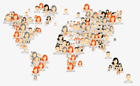 Avatars World Map People Free Picture - People In The World Cartoon, HD Png Download, Transparent PNG
