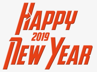 2019 Happy New Year Png Text - Happy New Year 2019 Stickers, Transparent Png, Transparent PNG