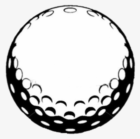 Golf Ball Black And White, HD Png Download, Transparent PNG