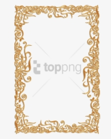 Text,line,clip Art,ornament,pattern - Fancy Gold Border Transparent Background, HD Png Download, Transparent PNG