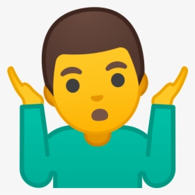 Man Shrugging Icon - Dont Know Emoji Png, Transparent Png, Transparent PNG