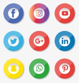 Transparent Social Media Icons Vector Png - Png Logo Media Sosial, Png Download, Transparent PNG