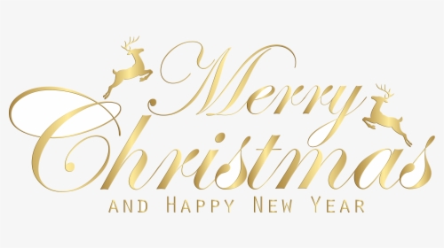 Happy New Year Merry Christmas And Clipart With Black - Merry Christmas And Happy New Year Png, Transparent Png, Transparent PNG
