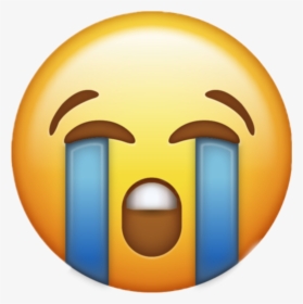 Loudly Crying Emoji Png - Iphone Crying Emoji Transparent, Png Download, Transparent PNG