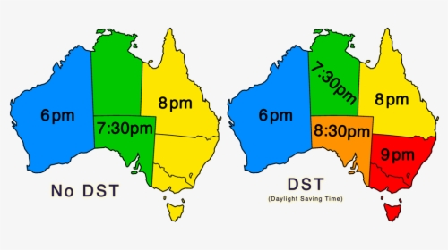 Australia Time Zones Daylight Savings, HD Png Download, Transparent PNG