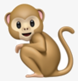 Transparent Emoji Monkey Png - Crouching Monkey Emoji, Png Download, Transparent PNG