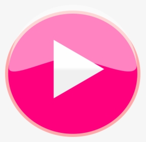 Pink Play Button Png , Png Download - Play Button Icon Pink, Transparent Png, Transparent PNG