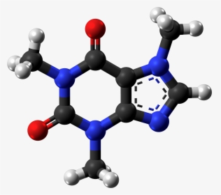 Chemistry,electric Blue,science,clip Art,circle - Caffeine Molecular Structure 3d, HD Png Download, Transparent PNG