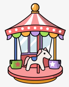 Theme Park Png Picture - Fun Fair Rides Cartoon, Transparent Png, Transparent PNG