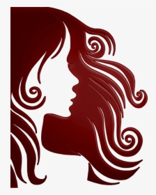 Woman, Hair, Face, Red, Girl, Person, Silhouette - Long Hair Silhouette Png, Transparent Png, Transparent PNG