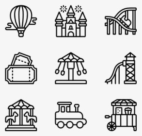 Theme Parks - Theme Park Icons, HD Png Download, Transparent PNG