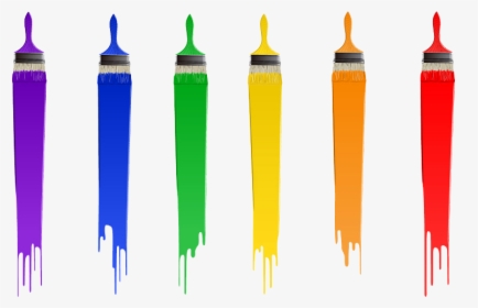 Download Holi Color Png Picture - Rainbow Paint Brush Clip Art, Transparent Png, Transparent PNG