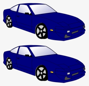 Cars, Fast, Elegant, Racing Braggers, Two - Blue Car Clip Art, HD Png Download, Transparent PNG
