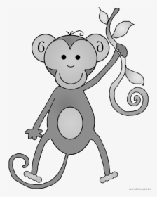 Transparent Clipart Black And White Animals - Monkey Clipart Image Black And White, HD Png Download, Transparent PNG