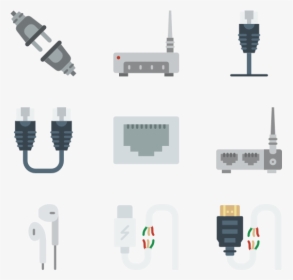 Icons Free Vector Connectors - Data Transfer Cable, HD Png Download, Transparent PNG