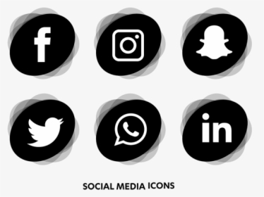 Social Media Icons Black Png - Transparent Social Media Icons Png, Png Download, Transparent PNG
