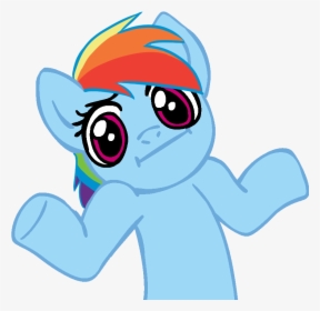 Image Tagged In Shrugs - Rainbow Dash I Don T Know, HD Png Download, Transparent PNG