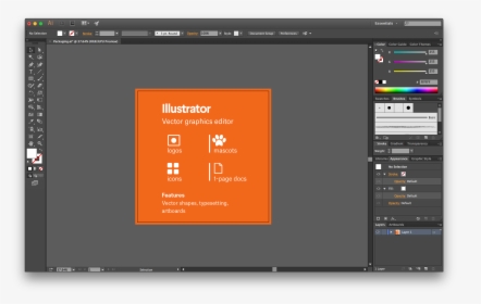 The Adobe Illustrator Interface With A Breakdown Of - Multimedia Software, HD Png Download, Transparent PNG