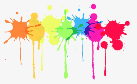 Multicolour Paint Splatter - Splatter Paint Clipart, HD Png Download, Transparent PNG