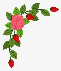 Flower Border Png - Png Rose Flower Banner, Transparent Png, Transparent PNG