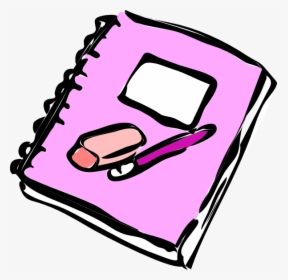 Cute Notepad Cliparts - Ballpen And Notebook Clipart, HD Png Download, Transparent PNG