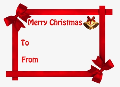 Christmas Gift Tag Transparent Background Christmas - Transparent Christmas Gift Tag, HD Png Download, Transparent PNG