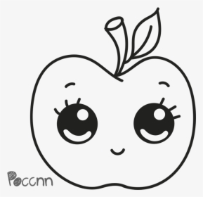 Apple To Color - Cute Apple To Color, HD Png Download, Transparent PNG