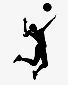Volleyball Silhouette, HD Png Download, Transparent PNG