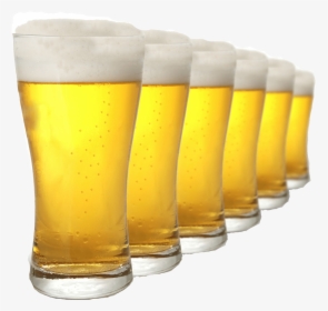 Row Of Pints Beer - 4 Pints Of Lager, HD Png Download, Transparent PNG