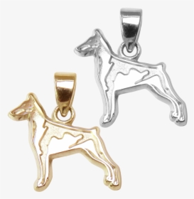 Doberman Pinscher Charm Or Pendant In Sterling Silver - Doberman Charms Gold, HD Png Download, Transparent PNG