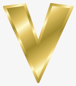 Download V Alphabet Png - Golden Letter V Png, Transparent Png, Transparent PNG