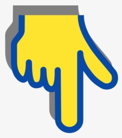 Pointing Finger Png - White Arrow Pointing Down, Transparent Png, Transparent PNG