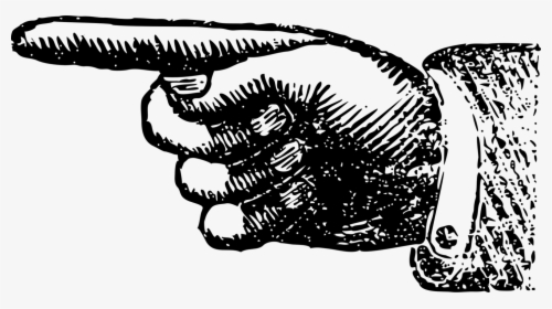 Transparent Finger Old - Vintage Pointing Finger Png, Png Download, Transparent PNG