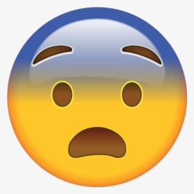 Frightened Scared Face With Sweat - Emoji Png Scared Face PNG Transparent  With Clear Background ID 177072