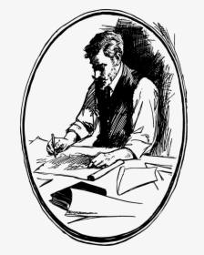 Drawing Of A Writer, HD Png Download, Transparent PNG