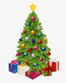 Christmas Tree Gifts - Christmas Tree And Presents Png, Transparent Png, Transparent PNG
