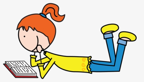 Collection Of Girl - Kid Reading Clipart, HD Png Download, Transparent PNG
