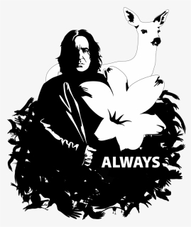 Snape By Mad42sam Clipartlook - Harry Potter Silhouette Vector, HD Png Download, Transparent PNG