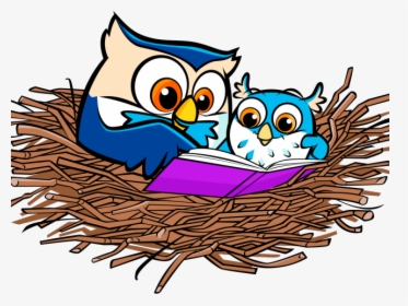 Library Clipart Reader - Owl Reading Clipart Transparent, HD Png Download, Transparent PNG