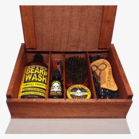 Clip Art Complete Beard In Box - Beard Grooming Kit Wooden Box, HD Png Download, Transparent PNG