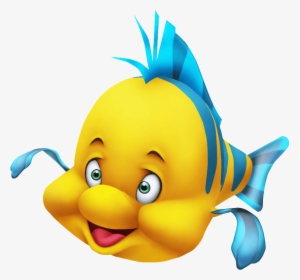 Little Mermaid Flounder Close Up - Yellow Fish From Little Mermaid, HD Png Download, Transparent PNG