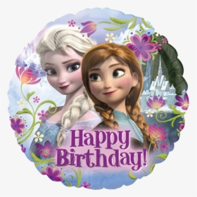 Frozen Elsa And Anna Png - Frozen Theme Happy Birthday, Transparent Png, Transparent PNG