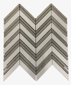 White Thassos Chevron With Sand Dollar Strips Mosaic - Marble, HD Png Download, Transparent PNG